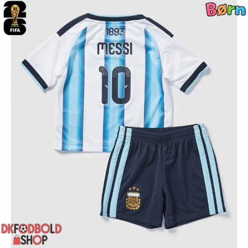 Argentina Lionel Messi #10 Hjemmebanesæt Børn VM 2026 Kort ærmer (+ korte bukser)